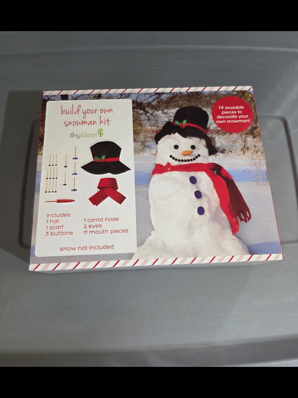 Build Your Own Snowman Kit - Red & Black Accents